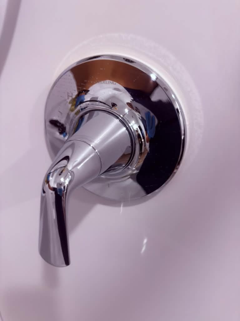 Shower fixture restored after deep cleaning